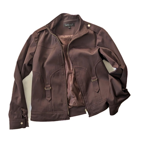 Gitti brown fall jacket. Size small - Picture 4 of 5